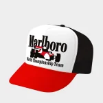 Racing Team Hat White X Black X Red (1)